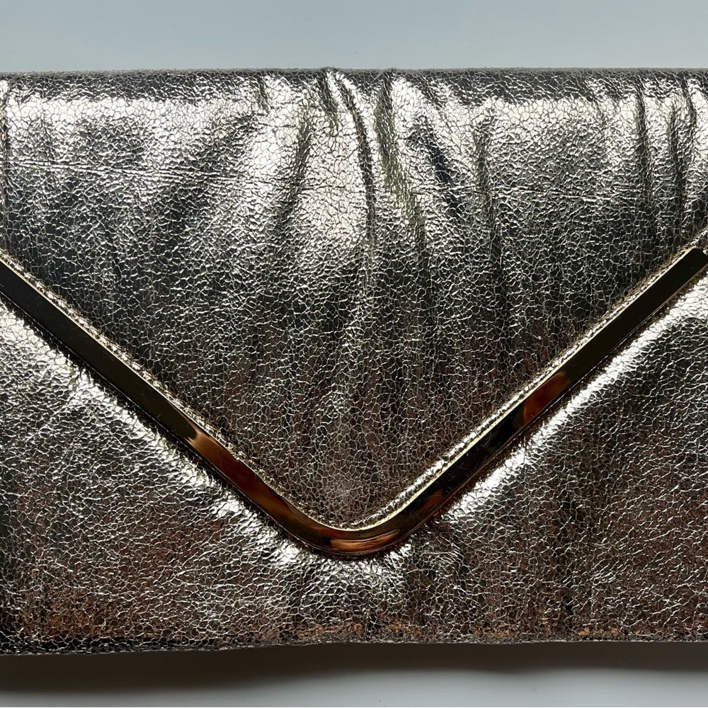 Bebe gold envelope clutch